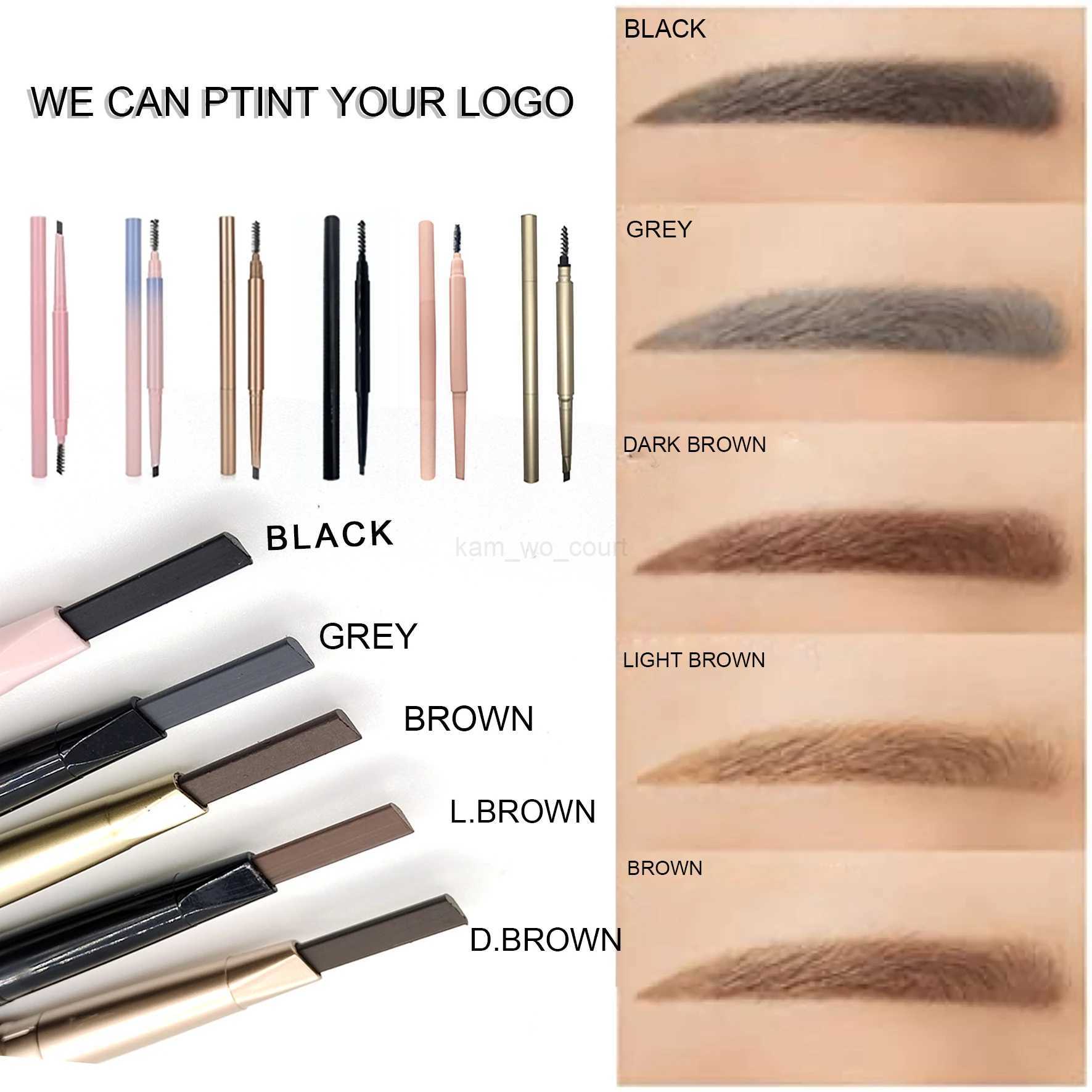 Custom Brow Pencil Wholesale Makeup Double-headed Triangle Automatic Eyebrow Pencil Private Label Cosmetics For BusinessM240712