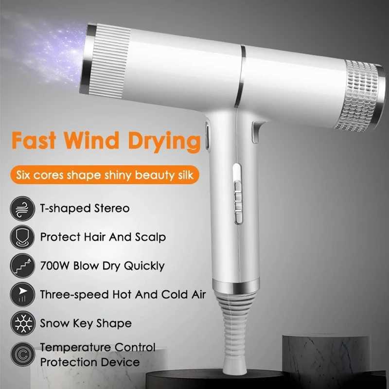 Hot and cold air ultra quiet negative ion temperature adjustable hair dryer professional salon styling tool W241018