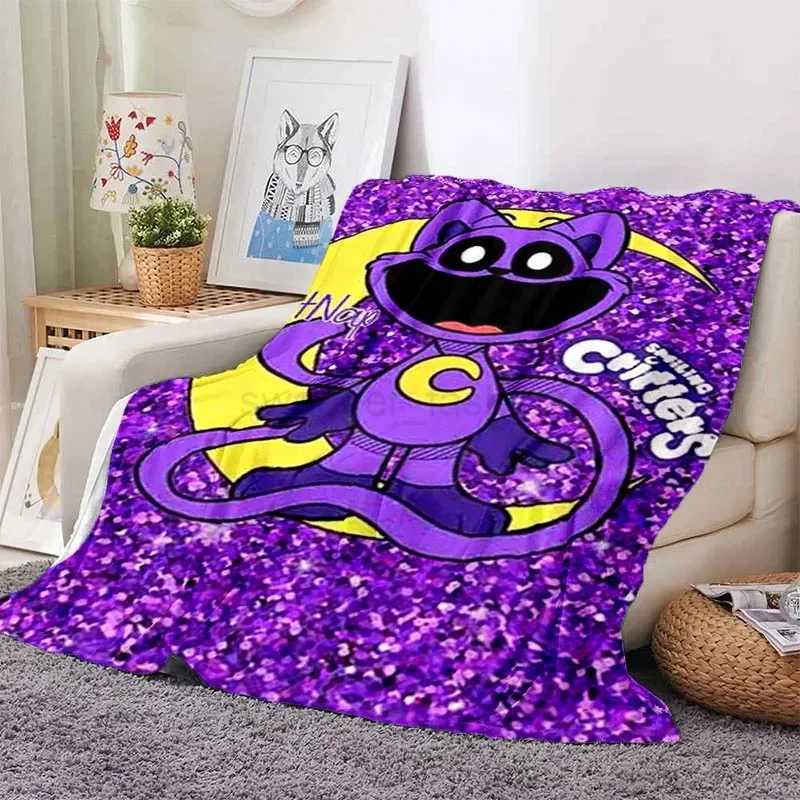 Blanket CATNAP DOGDAY Cartoon Smiling Critters Blanket Kids Baby Throw Blanket for Bedroom Living Room Sofa Bed Car Brithday GiftB270712