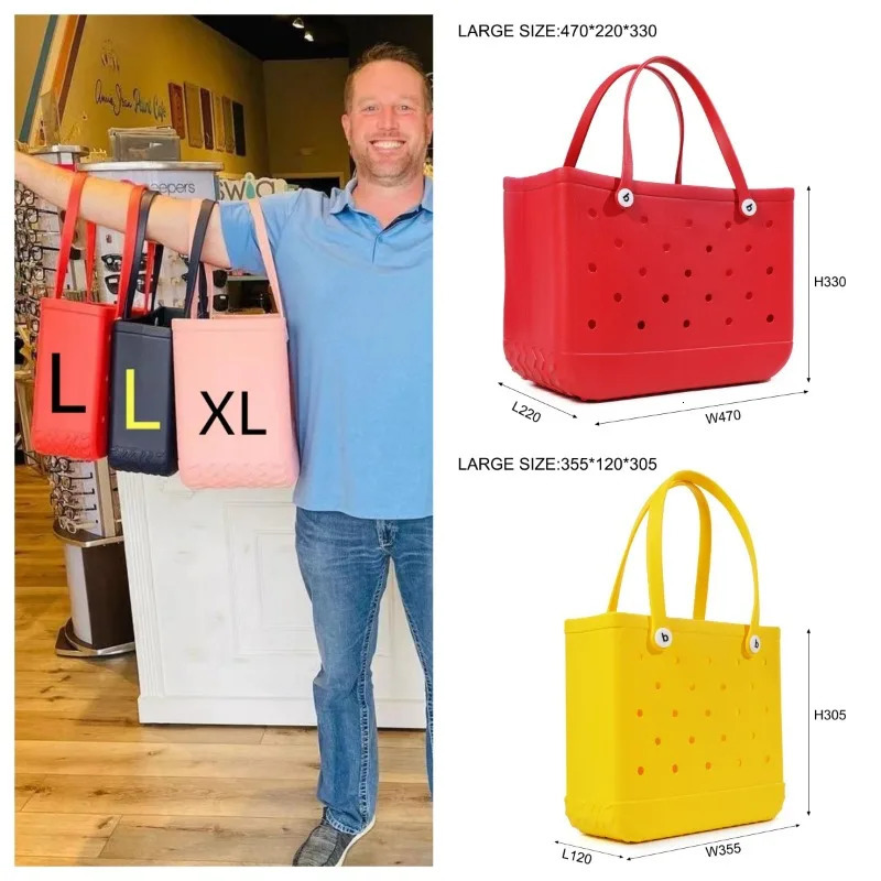 XL Jelly Bags Summer EVA Waterproof Extra Large Picnic Storage Basket Fashion Women Shopping Handbags Rubber Bogg Beach Bag 240708 5aa3 4