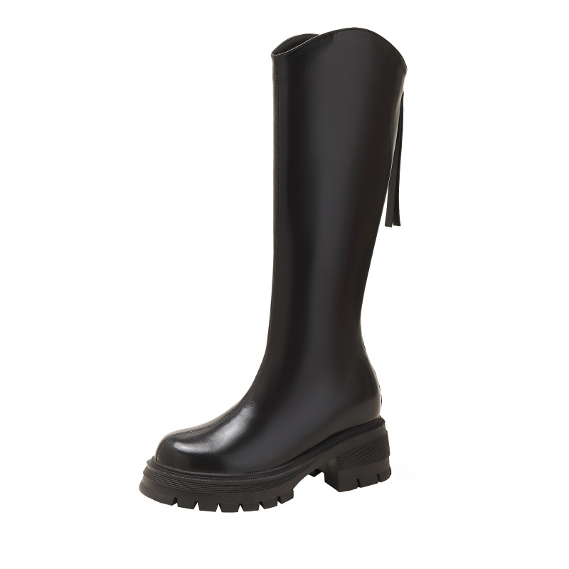 veet Long new autumn winter knight with a increase inside small height not exceeding knee thick heel and high tube boots Lhshoe increse smll nd