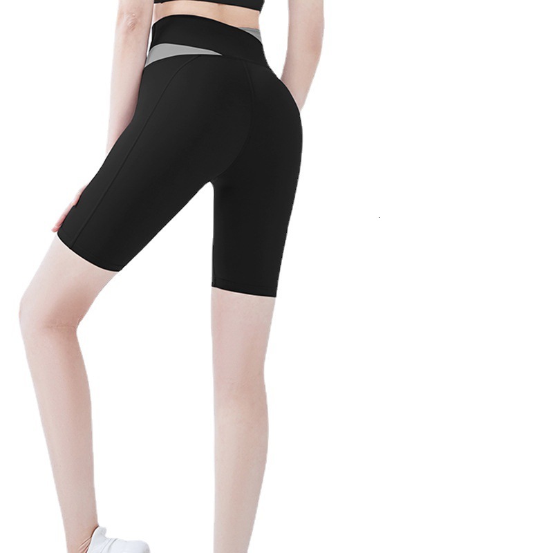 Color Blocked Running Fitness High and Waist Tight Women's Five Point Yoga Pants with Peach Hip Lifting Yoga Jackets for Women Full Zip Long