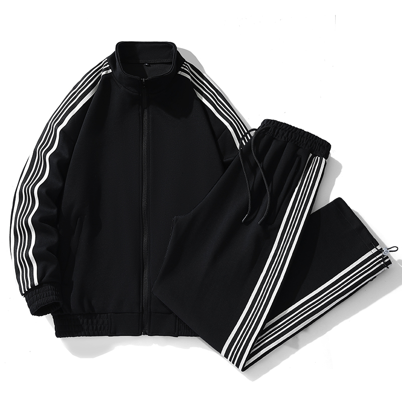 2024 Spring New Collection Pure cotton sports suit men's spring and autumn casual couple's wear running women's apricot couple hoodie s