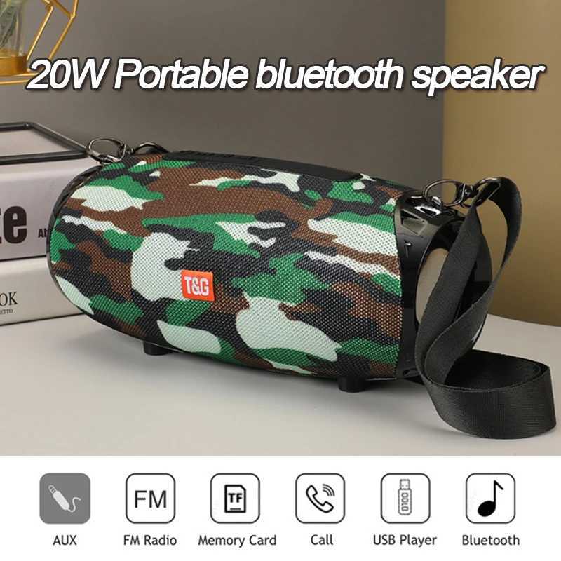 TG Bluetooth Speaker Portable Outdoor Loudspeaker Wireless Mini Column 3D 20W Stereo Music Surround Support FM TFCard Bass BoxCL240712