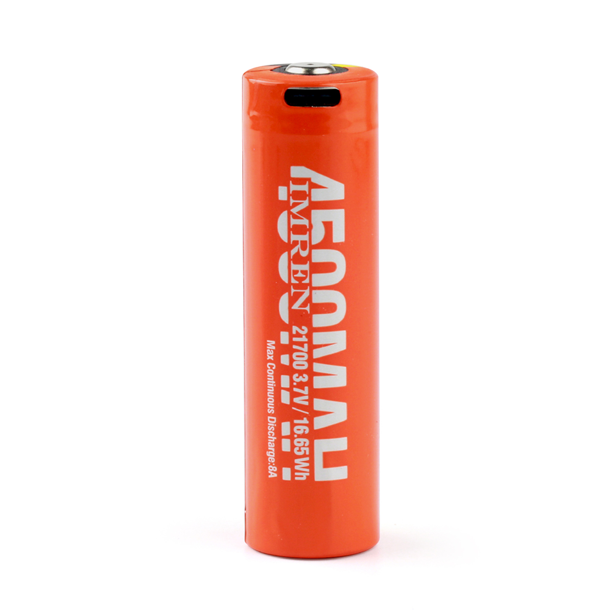 IMREN Original 21700 Battery USB C Batteries Button Top High Quality 4500mAh for Flashlight