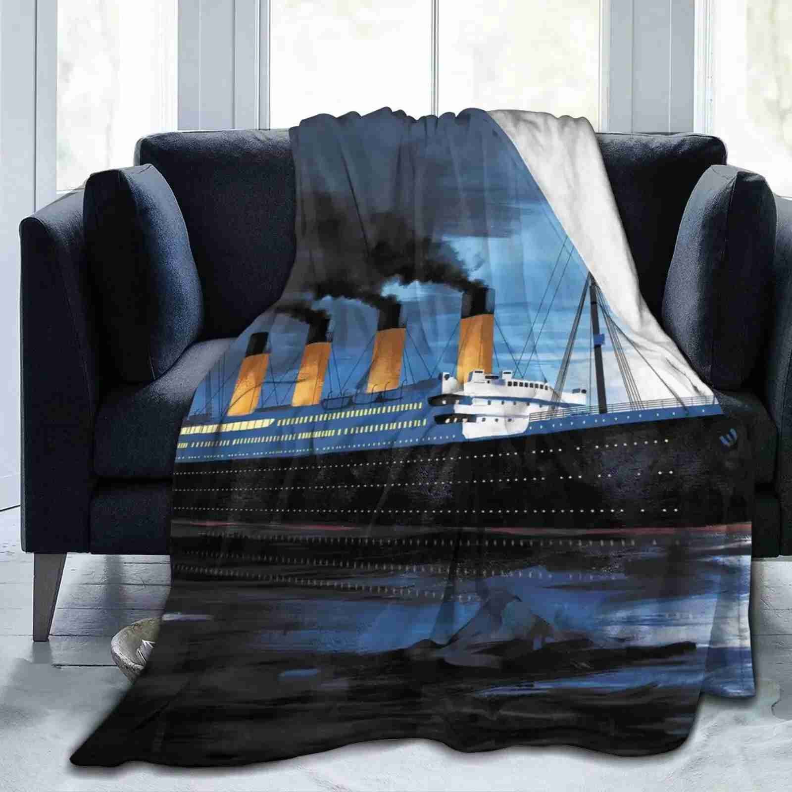 Titanic Sinking Throw Blanket Super Soft Fuzzy Cozy Warm Plush Blanket for Bed Couch Chair Living Room Spring Fall Winter SpringB270712