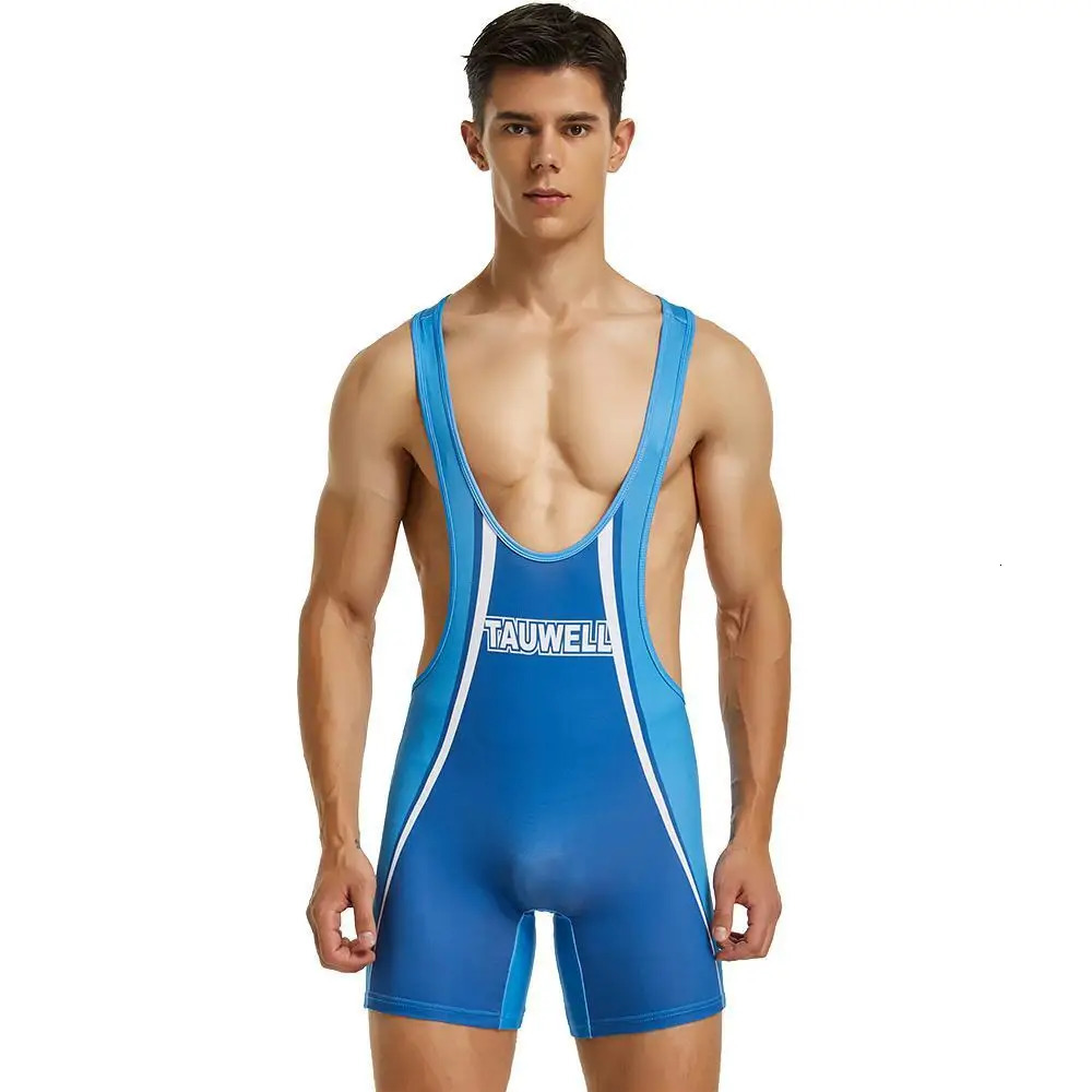 SEOBEAN Mens Undershirts Bodysuit Wrestling Singlet Fitness Workout One-piece Vest Bodywear Underwear Bodybuilding Jumpsuit 240711