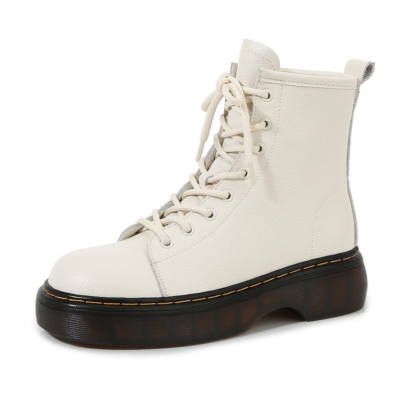 Thick Bottom Martin Boots New Small Leather Boots British Short Knight Boots Large Women's Shoes dh5727163