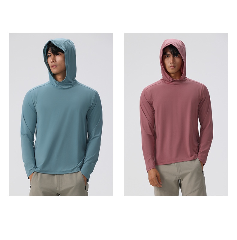 L61170 Mens Jogger Sweatshirt Fitness Sportswear Shirt Blouse Hoodie Stretch Hooded Solid Color Long Sleeve Pullovers