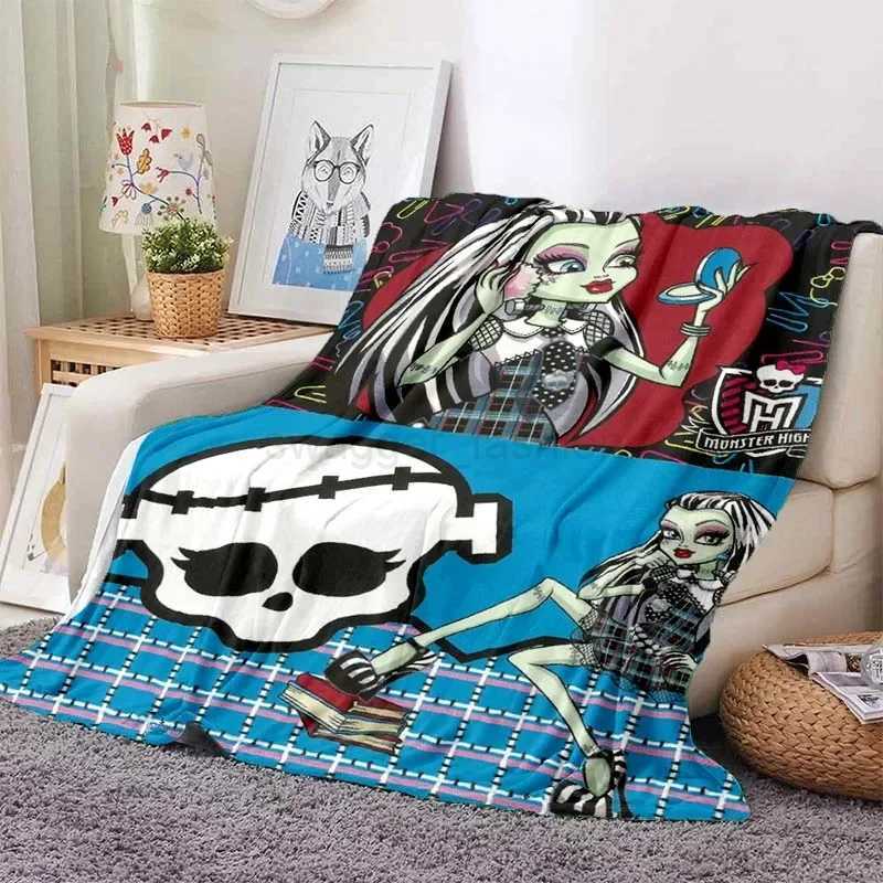 3D Monster High Anime Cartoon BlanketSoft Throw Blanket for Home Bedroom Bed Sofa Picnic Travel Office Rest Cover Blanket KidsB270712