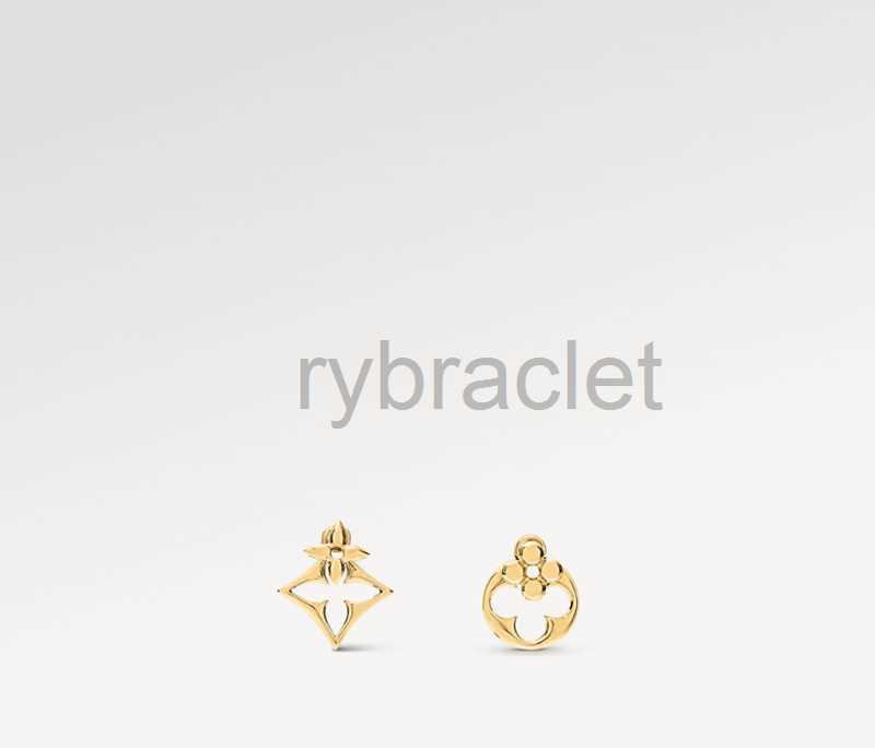 With BOX 18K Gold Plated Luxury Stud Brand Designers Letters Flower Stud Earrings Famous Women Round Earring Wedding Party Jewelry