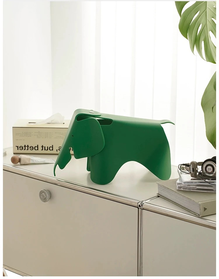 Small Elephant Home Decoration Model Plastic PP INS Polular Toy 240704