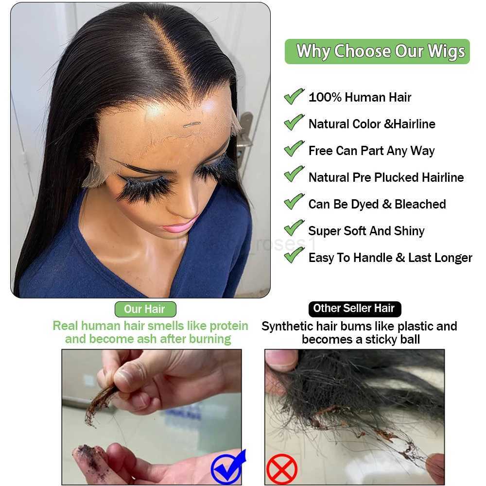 360 Straight Full Lace Frontal Wig Glueless Wigs Ready To Wear 30 Inch Lace Front Wig Hd Lace Wig 13X6 M240712