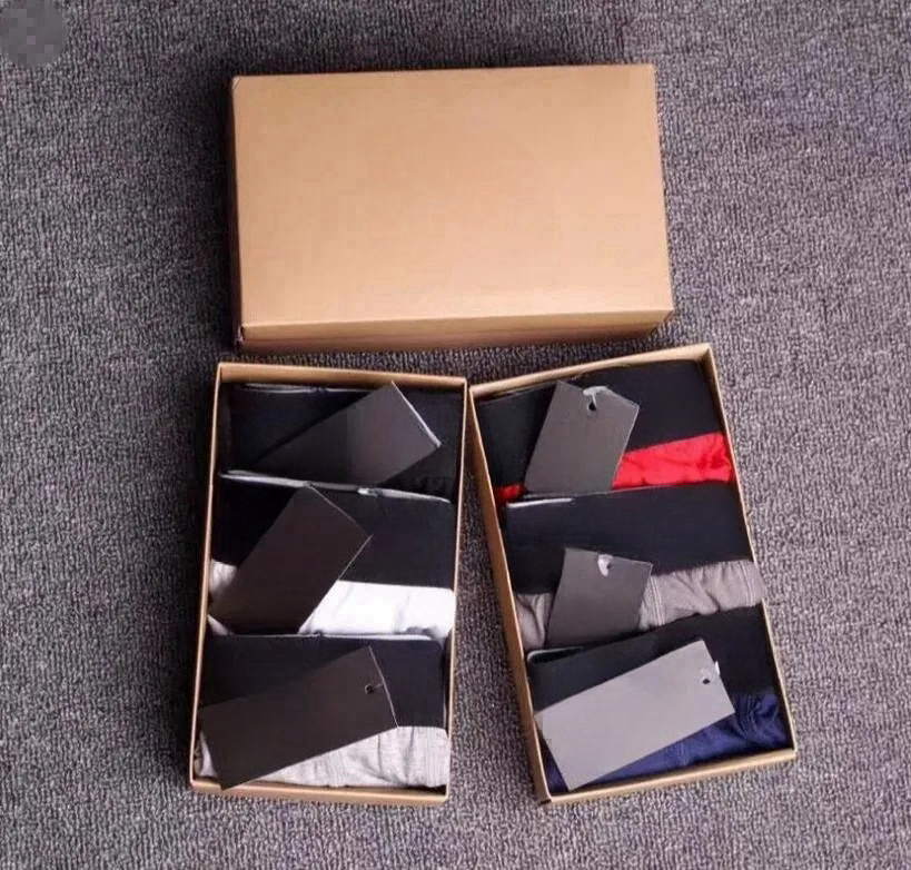 Mens Underwear pantaloncini Designer Boxer Solid Color Letter Printed Underpants Pure Cotton Breathable Sport Shorts 3pce With box