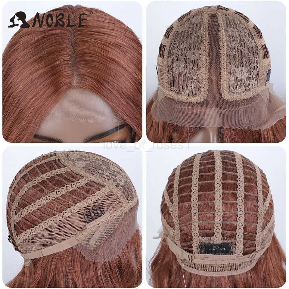 Noble Synthetic Lace Wig Long Wavy Ombre Blonde Wig Natural Hair Wigs Part Synthetic Wigs For Black Women Lace WigsM240712