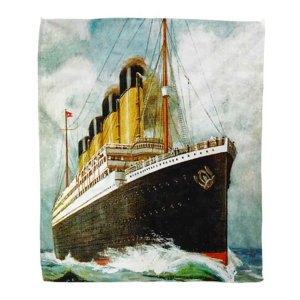 Titanic Sinking Throw Blanket Super Soft Fuzzy Cozy Warm Plush Blanket for Bed Couch Chair Living Room Spring Fall Winter SpringB270712