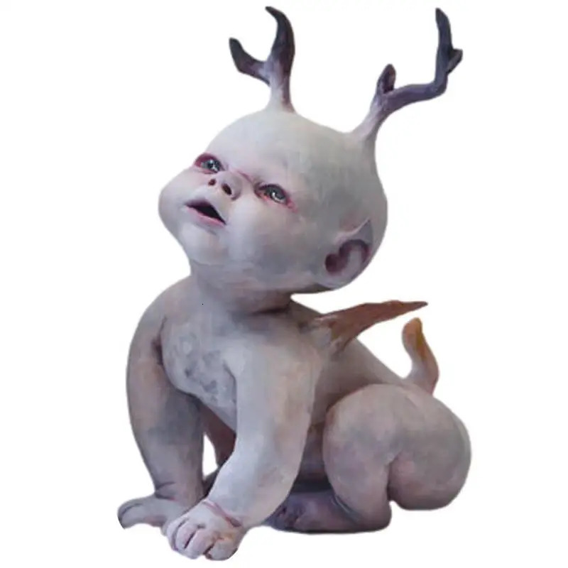 Halloween Horror Baby Statue Figurines Handmade Doll Crafts Resin Ornaments Halloween Scary Doll Ghost Zombie Baby Decor Props 240711