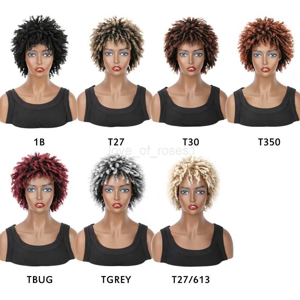 3inch Short Afro Dreadlock Wig Curly Faux Locs Hair Wigs Short Dreadlock Wig for Black Women And Men Afro Kinky Twist WigM240712