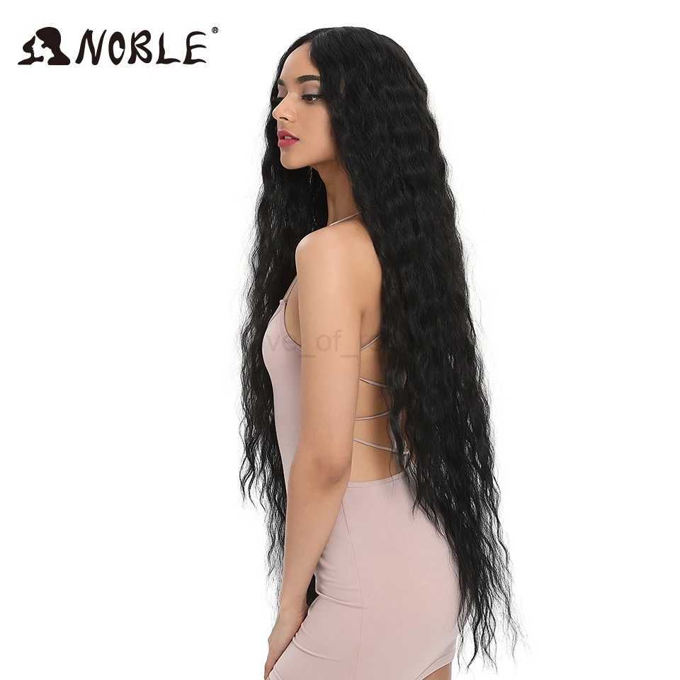 Noble Cosplay Synthetic Lace Wigs For Black Women Long Curly Hair 42 Inch Cosplay Blonde Ombre Lace Front Wig Synthetic Lace WigZ240712