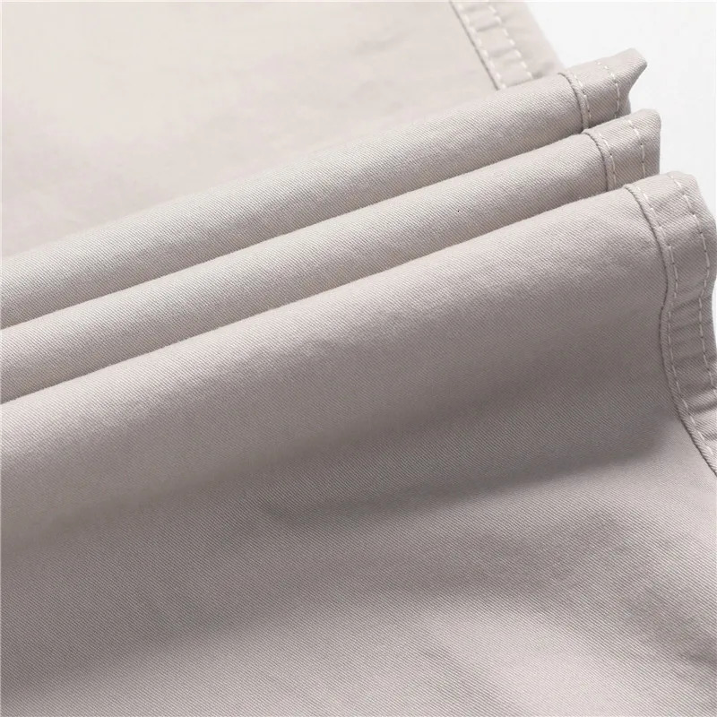 Mens Summer Casual Pants Cotton Thin Style Overalls Elastic Waist Outdoor Sports Loose Work Trend Solid Color 240702
