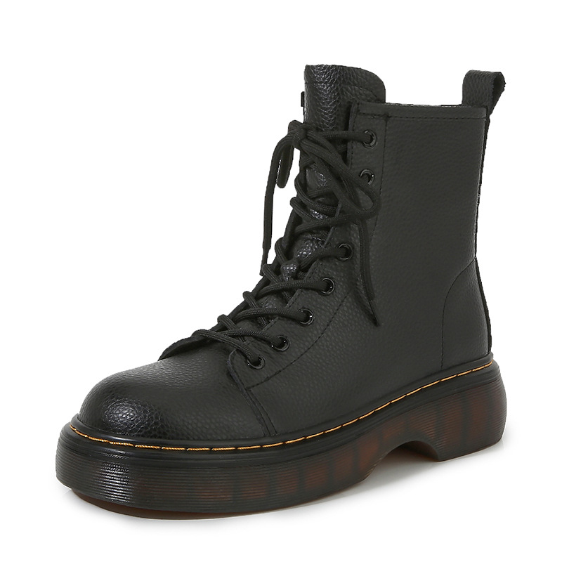 Thick Bottom Martin Boots New Small Leather Boots British Short Knight Boots Large Women's Shoes dh5727163