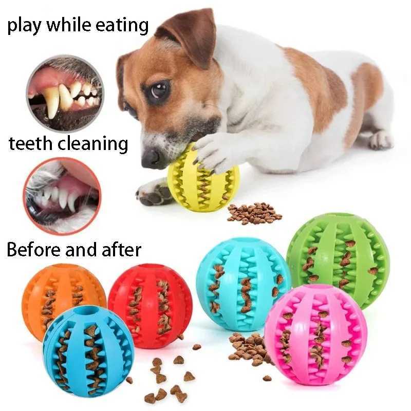 Natural rubber pet dog toy dog chew toy tooth cleaning and treatment ball super hard interactive elastic ball 5cm used for pet products Z250412