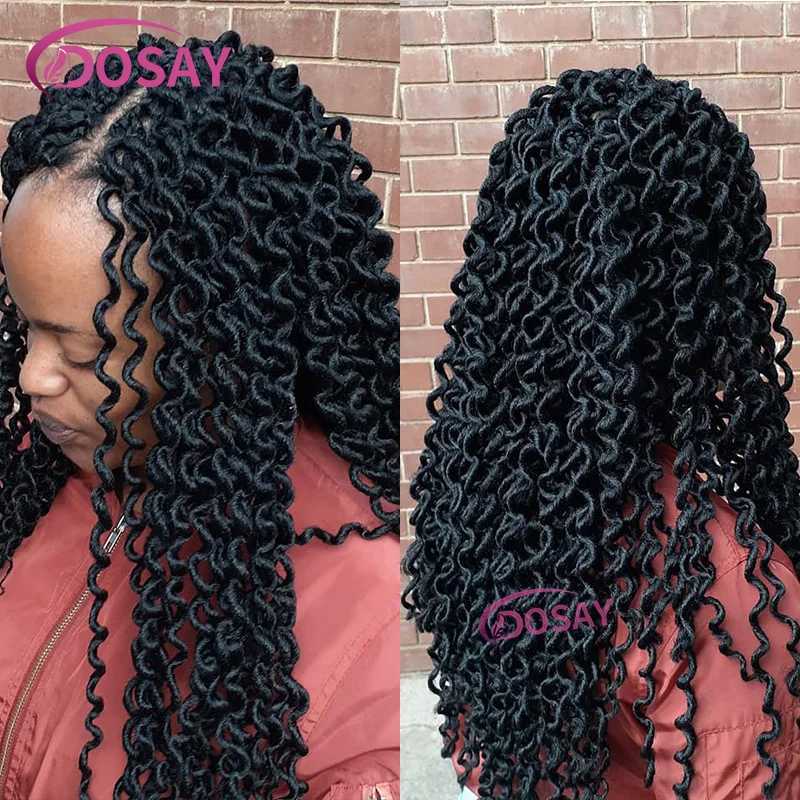 22 Curly Synthetic Braided Wig Full Lace Frontal Wigs For Women Knotless Lightweight Braided Wigs With Baby Hair New FashionM240712