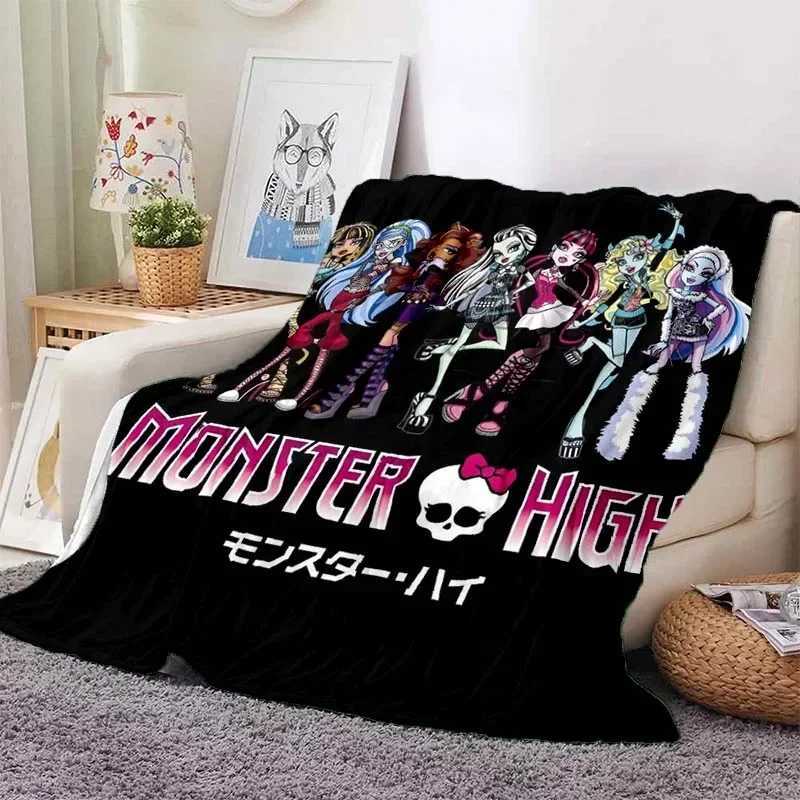 3D Monster High Anime Cartoon BlanketSoft Throw Blanket for Home Bedroom Bed Sofa Picnic Travel Office Rest Cover Blanket KidsB270712