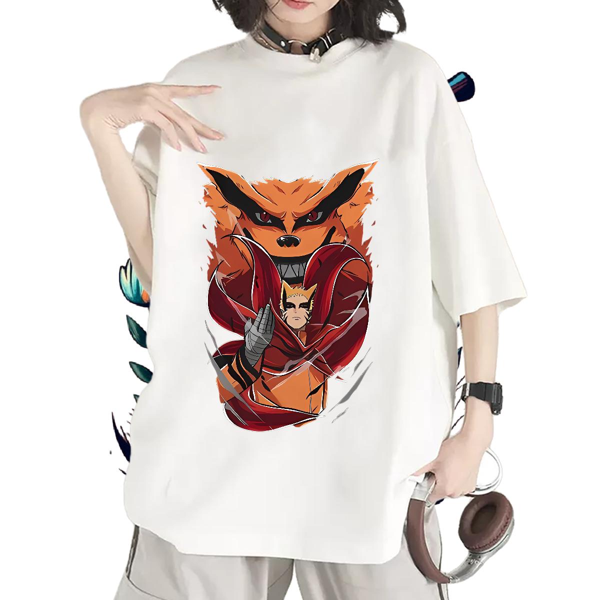 DIY T-Shirts Short sleeve Cotton Soft Cartoon Anime Top Tees Street Loose Womens Tshirts