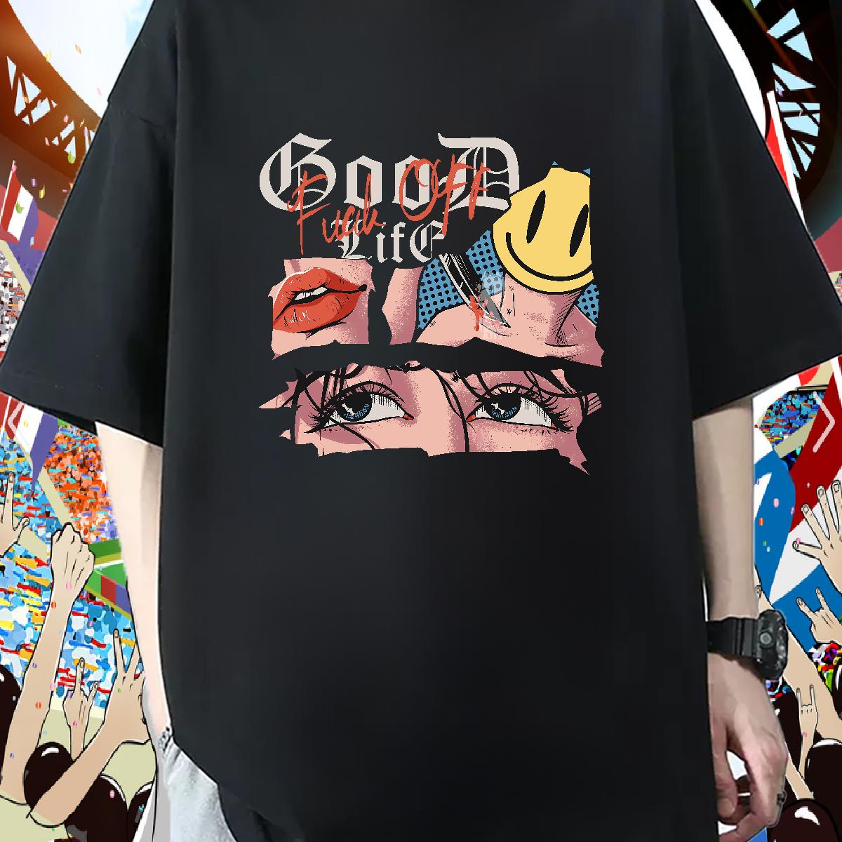 Custom T Shirts Men Cartoon Print Tshirt for Man Woman Anime Printing Street Breathable Short Sleeve 5A Tops Shirt