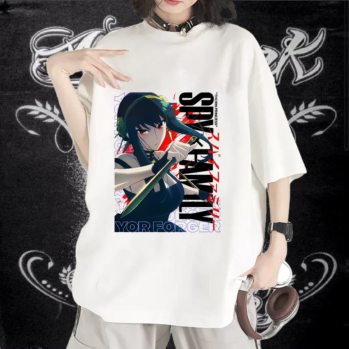 Breathable Crew Neck T-Shirts Stylist Hip Hop Women Tshirts Cartoon Anime Female Top Shirts