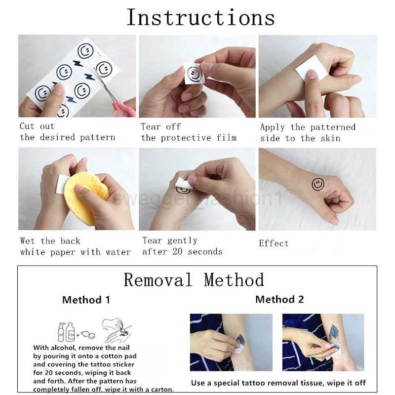 Body Art Waterproof Temporary Tattoos For Men Women Classics 3d Star Design Flash Tattoo Sticker Free Shipping HC1008B240713