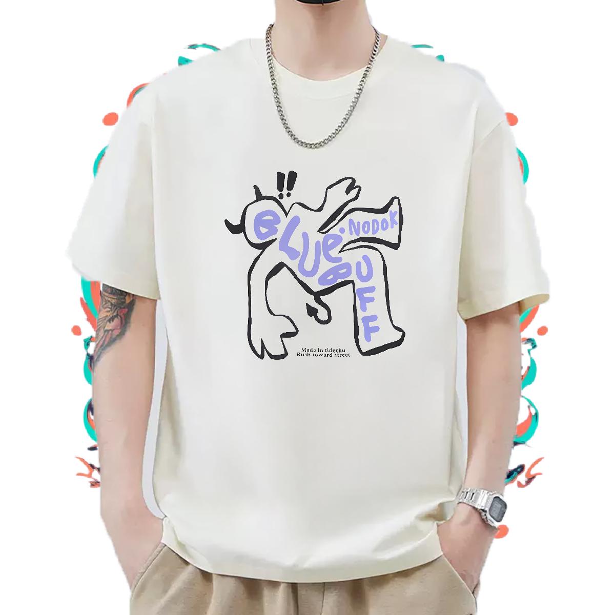 Soft Men Tshirts 180g Cotton Hip Hop Mens T Shirts Custom Cartoon Designer Tops