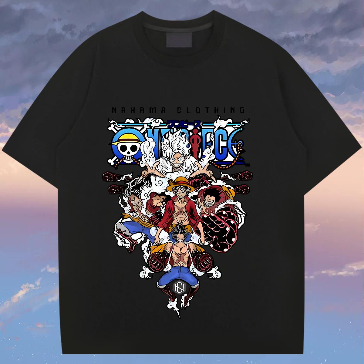 2024 Summer T-Shirts for Men Cartoon Print Casual Beach Men Tees Breathable Crew Neck Classic