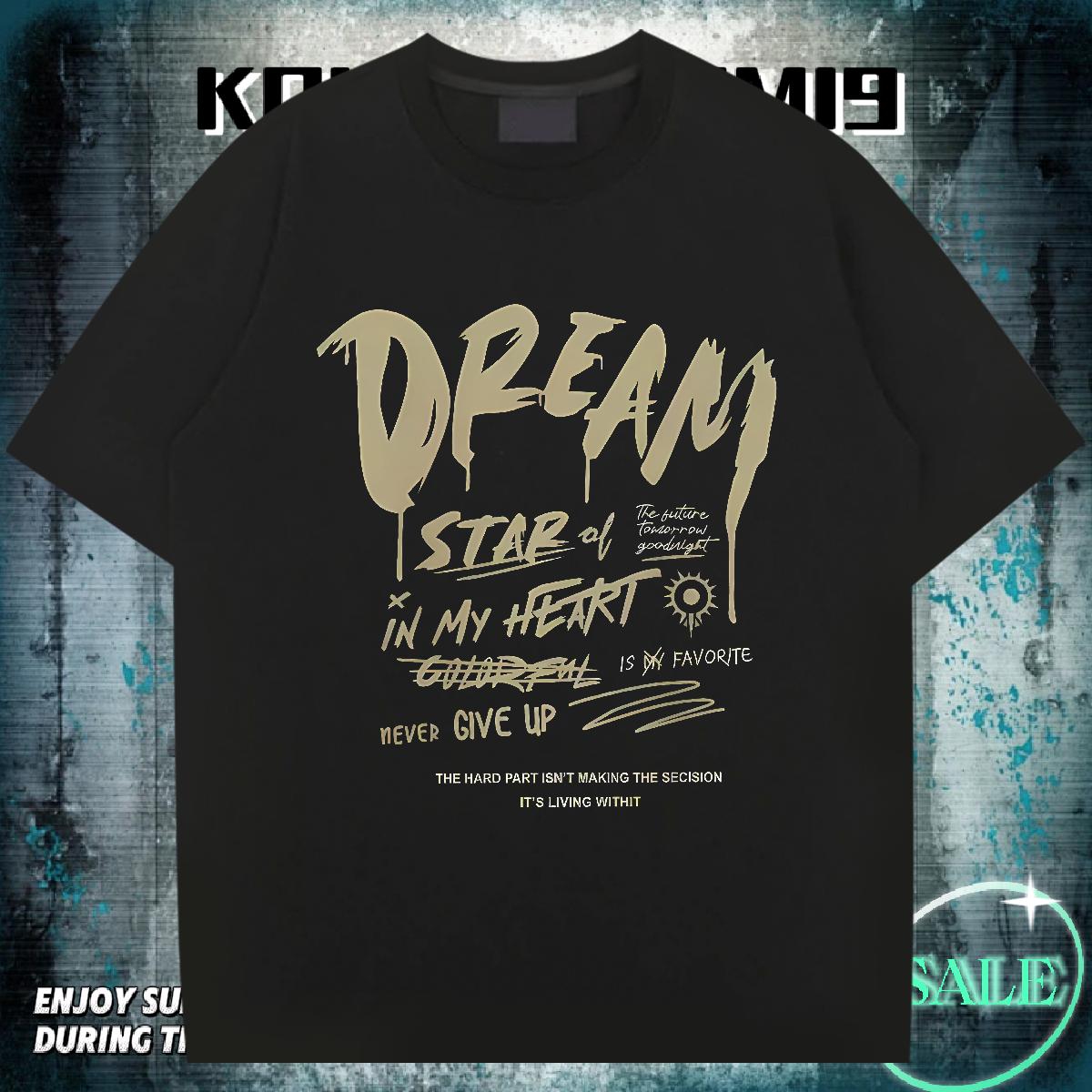 Popular Men Tops Tees Cotton Breathable Beach Man T Shirts Custom Cartoon DIY Customized Tops Shirt