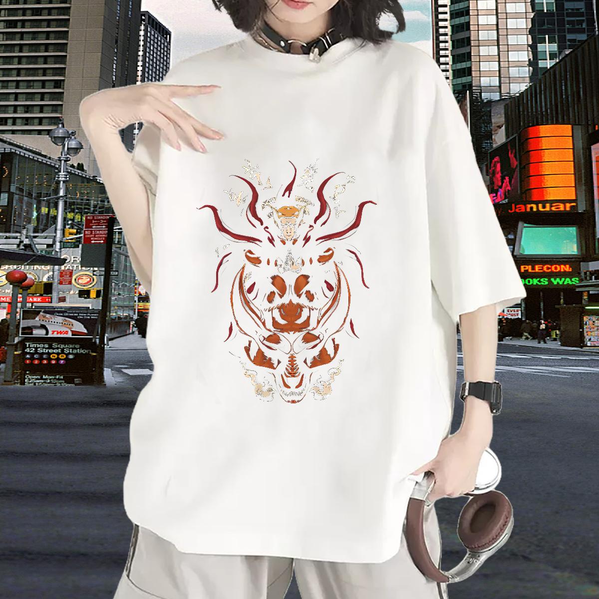 2024 T Shirt For Woman Cotton Breathable Short Sleeve DIY Anime Tops Beach Designer Tshirt for Man Woman