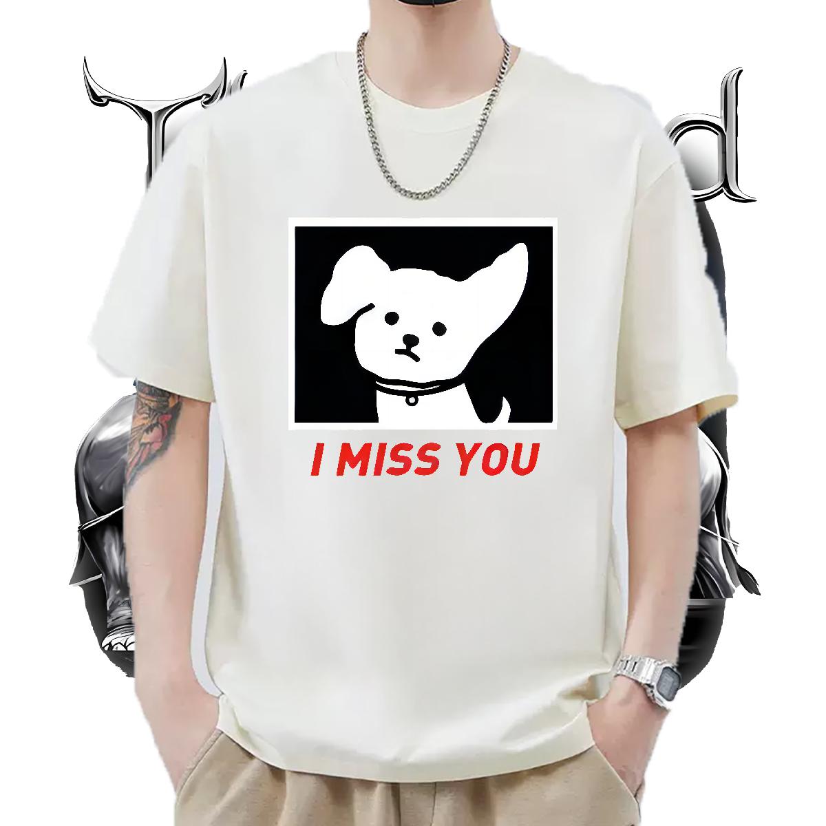 Classic T shirt Custom Printed Casual Men Clothes T-Shirt Crew Neck Cotton Breathable Loose Fit