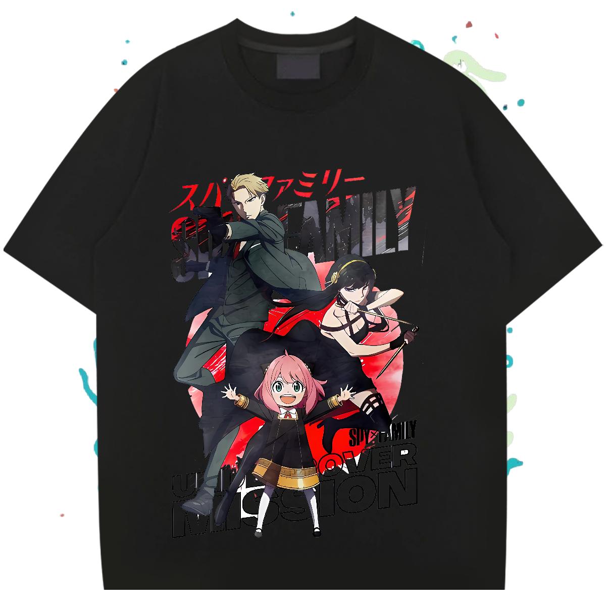 Fashion New T-Shirts for Men Anime Print Men Tops Tees Street Casual Crew Neck Cotton Unisex Clothes