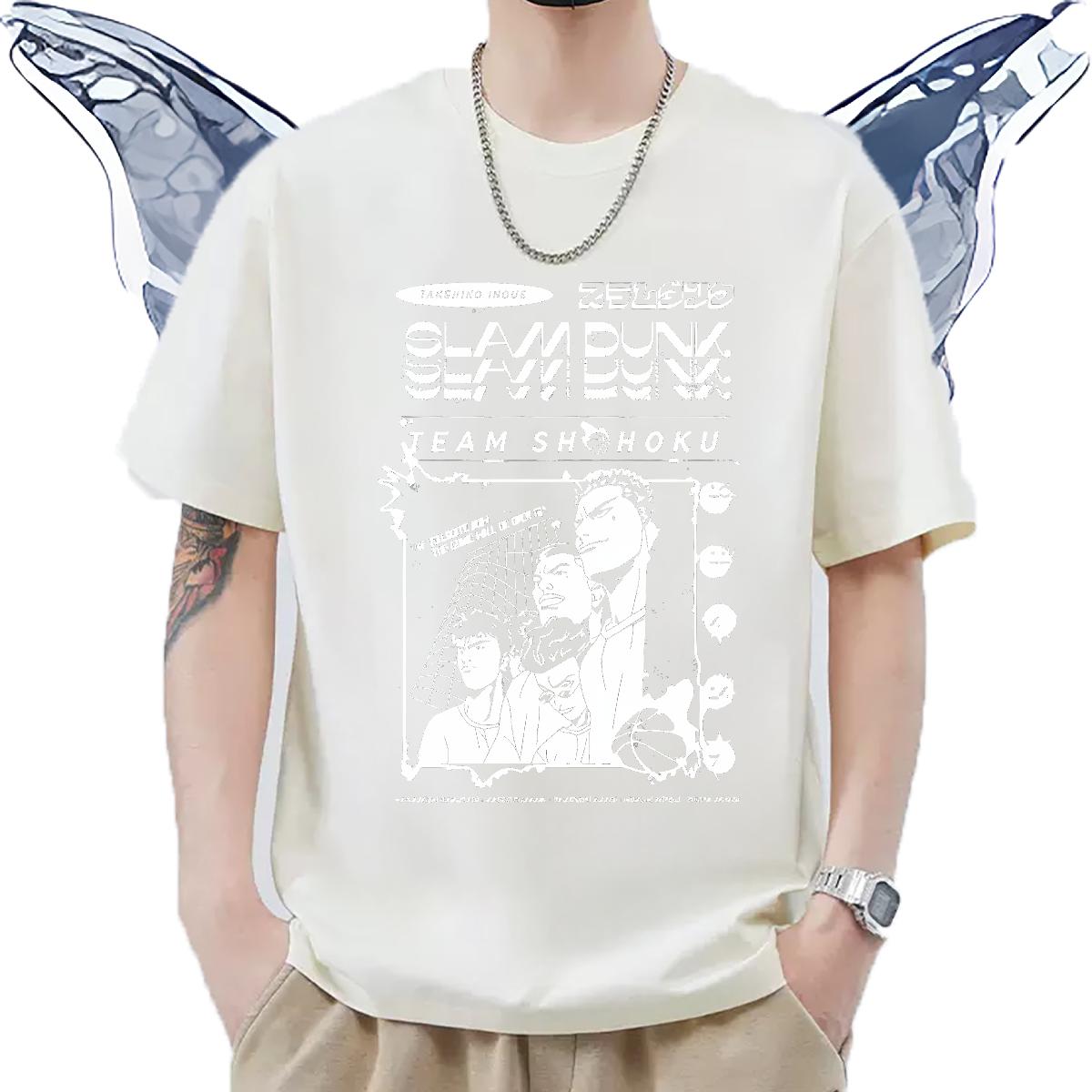 High Quality T Shirt For Man Anime Printing Street Cotton Breathable Soft Men Tees Brand Oversized S-3XL Tops