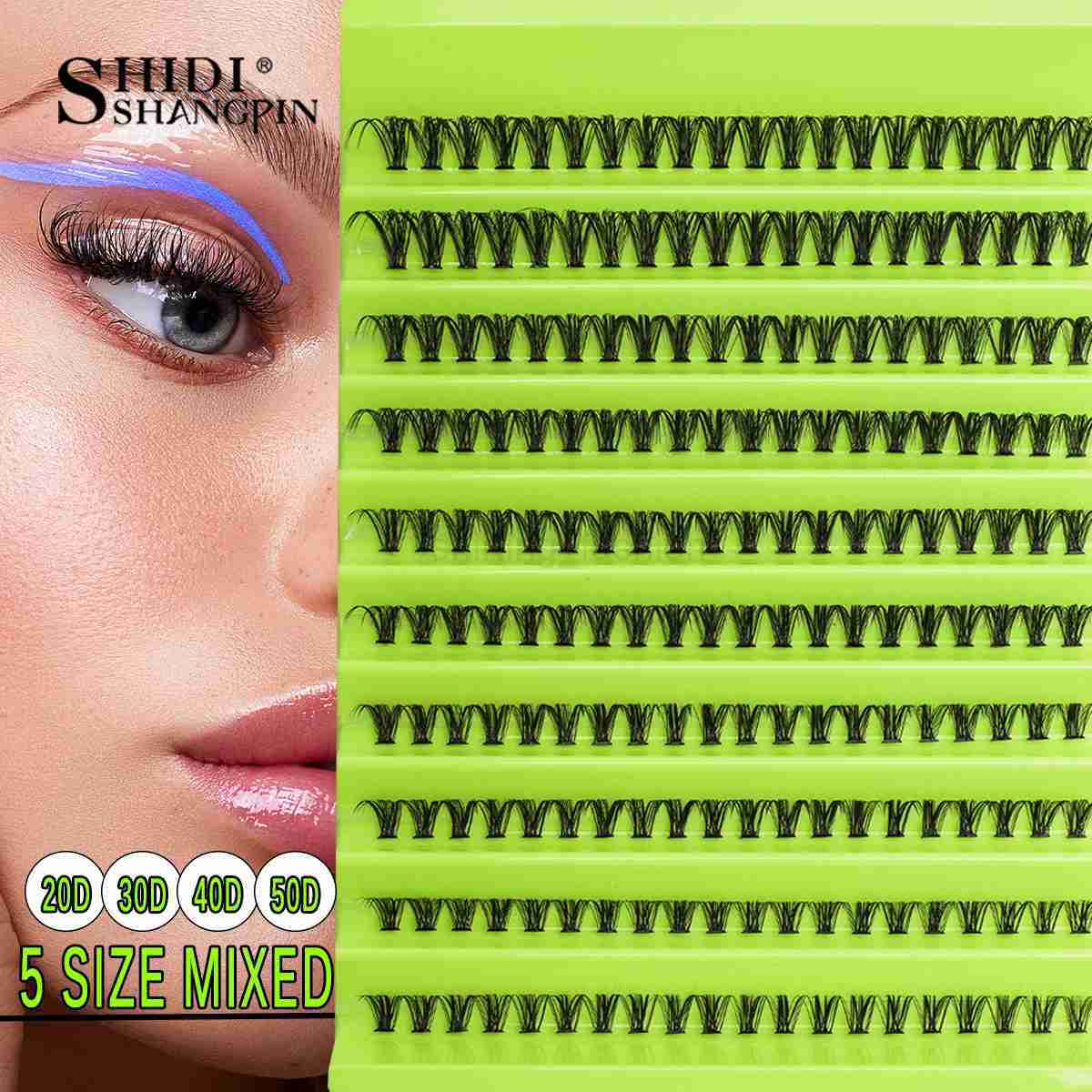 Individual Lashes 8-16mm 120/200pcs Cluster Lashes Mixed Tray DIY Eyelash Extension Volume Lash Clusters Eyelashes MakeupCL240713
