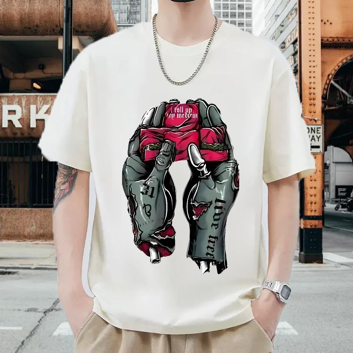 Loose Fit T shirt Casual Beach Cotton Breathable Soft Tshirts New White Plus Size Tee Shirt