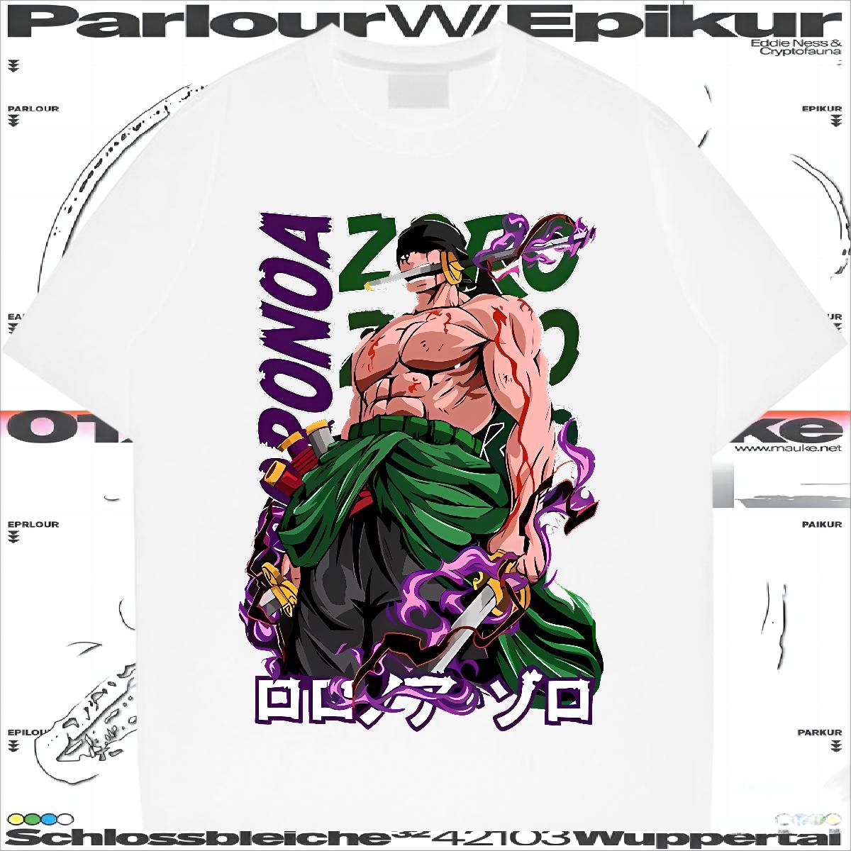 2024 New Mens T Shirts DIY Anime Daily Outfit Men Clothes T-Shirt Crew Neck Cotton Loose