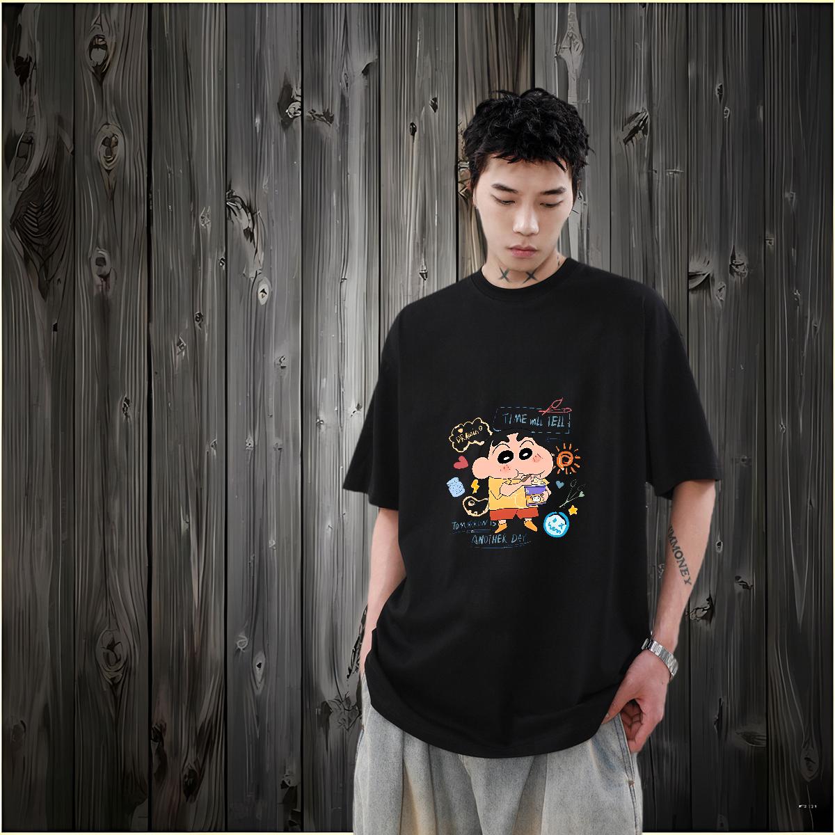 Classic Casual Man T Shirts DIY Printed Street wear Hip Hop Men Tees Crew Neck Cotton Unisex