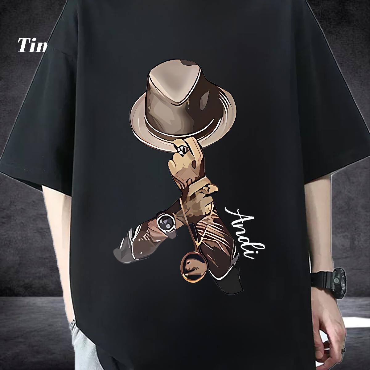 Cool Design T-Shirts Casual Beach Breathable Short Sleeve Men Tshirts 2024 Summer Anime Print Tees Shirts