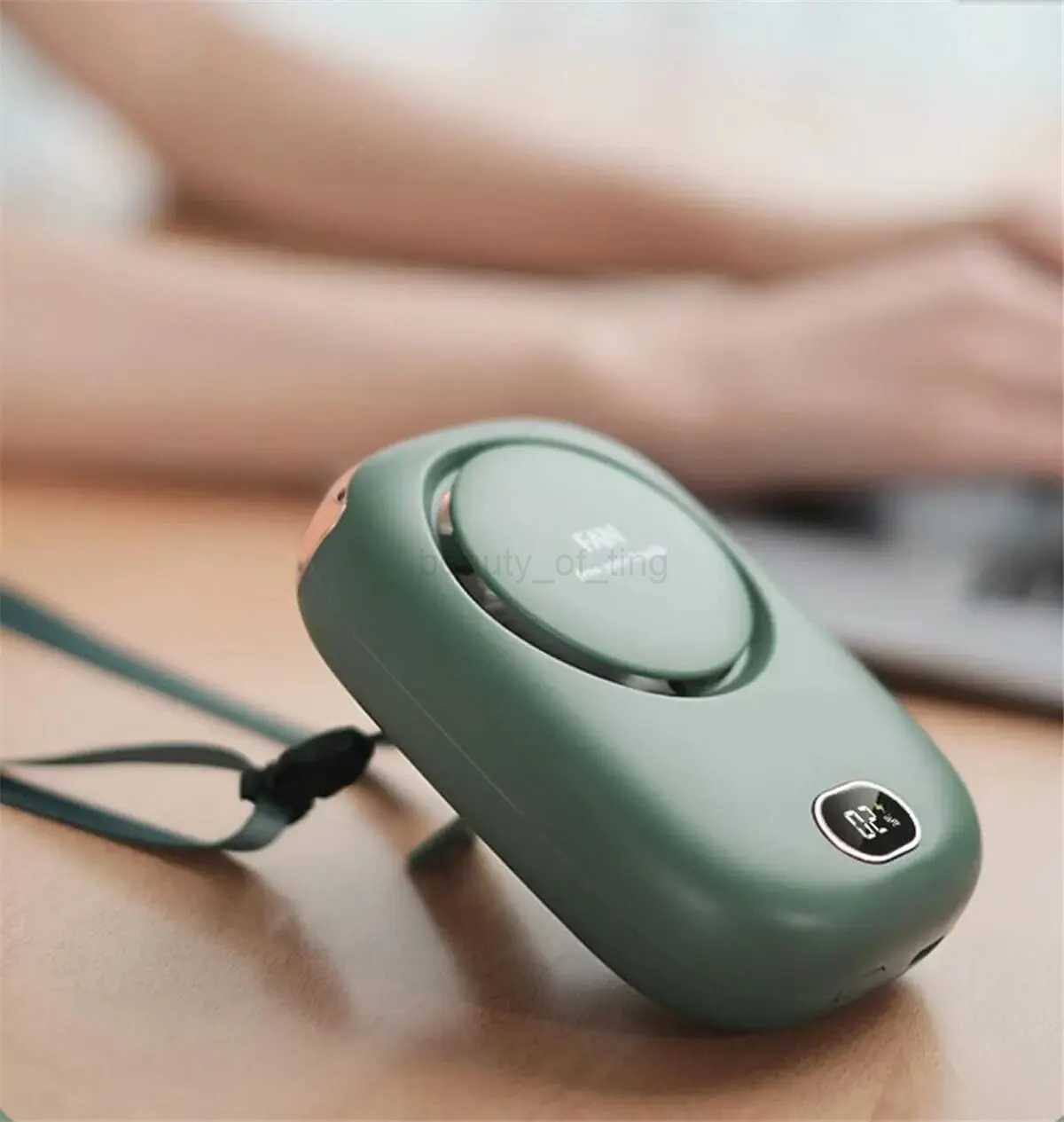 DQ203 Portable Neck Fan 3 Speed Wind USB Charging Hanging Bladeless Handheld Electric Mini Cooling Library Travel CampCL240712
