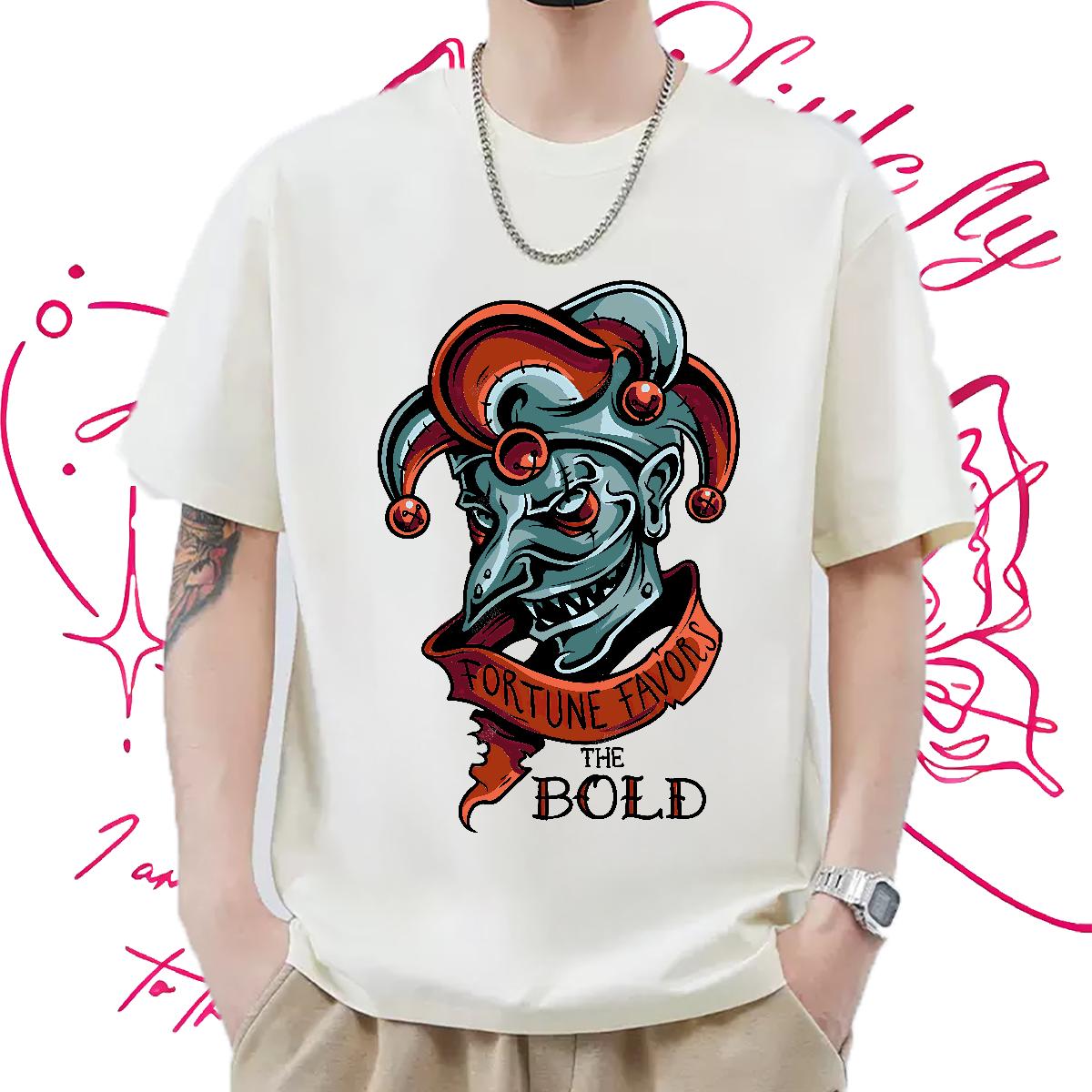New Designer T Shirt For Man Custom Cartoon Casual Daily Wear Men Tees 180g Cotton Comfortable
