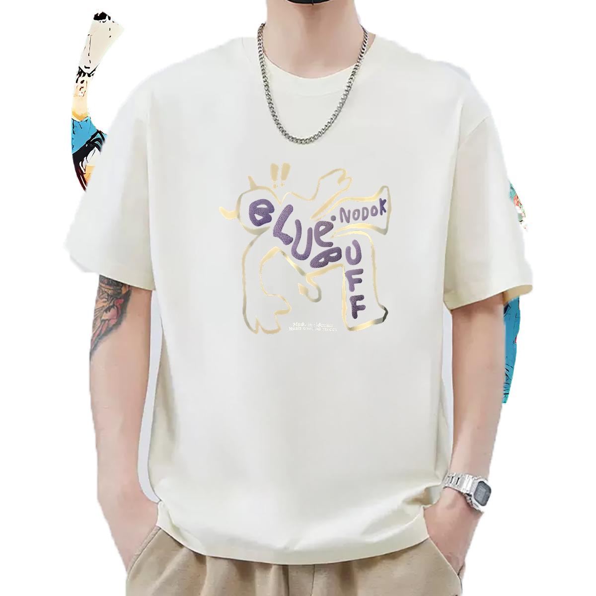 Comfortable Man T Shirts Street Wear O-Neck Short Sleeve Cotton Couples T Shirts 2024 Summer DIY Logo Tshirts