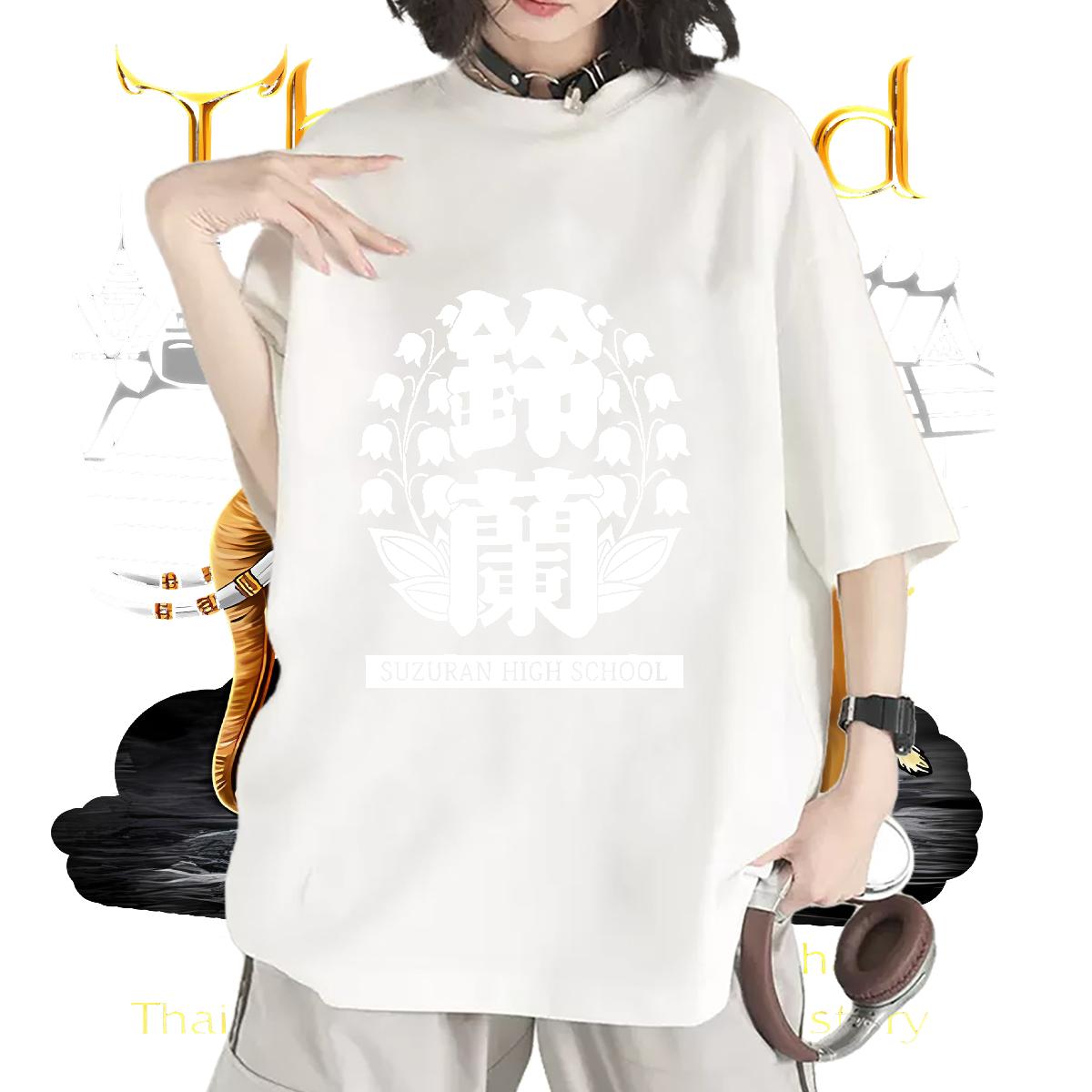 Unisex Womens T Shirts Breathable Crew Neck Cotton Tshirts Street Fashion Casual Women Tshirts Floral Print