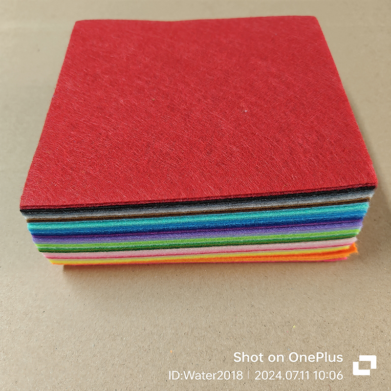 15x15CM Non Woven Felt 1mm Thickness Polyester Cloth Felts DIY Bundle For Sewing Dolls Crafts Packaging Paper