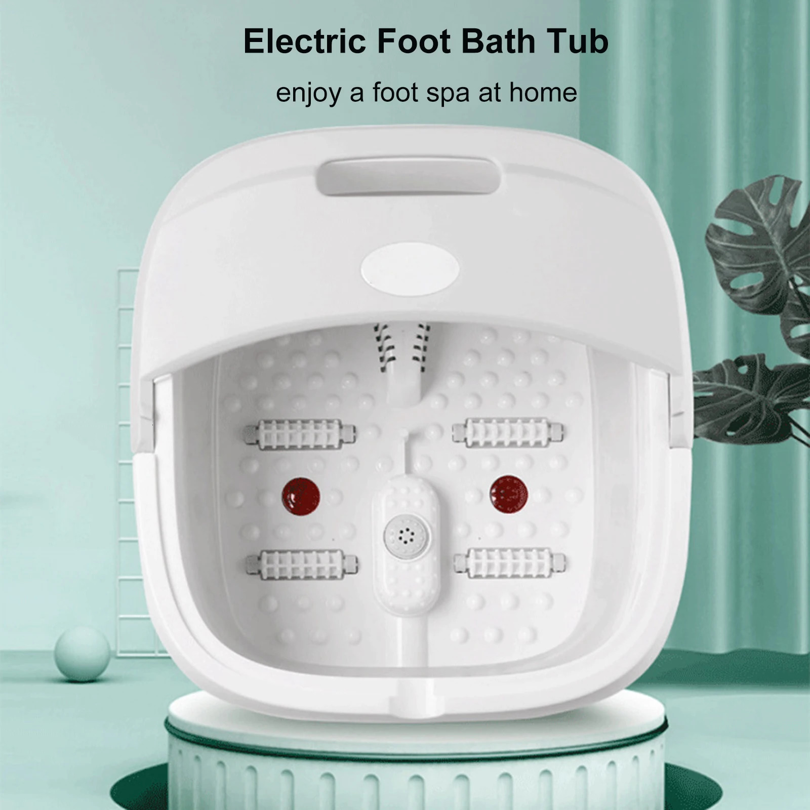 electric foot bath bathtub spa foot massage bathtub foot massage basin used for soaking foldable portable foot bath tub constant temperature foot care